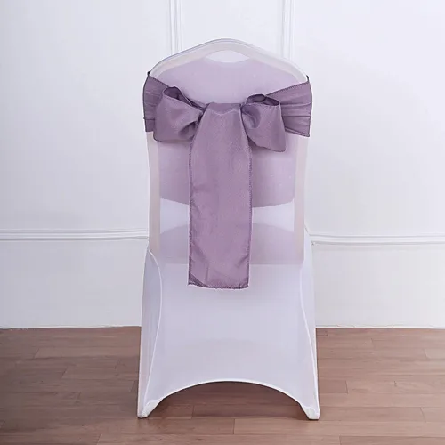 Miniatura 12 de Efavormart 5 piezas de fajas para sillas de poliéster color beige con lazos para decoración de sillas en bodas, eventos, suministros para decoración