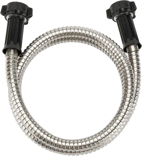 Miniatura 7 de Yanwoo Manguera de jardín corta de acero inoxidable 304 de 2 pies con conector hembra a hembra, manguera de agua, manguera de metal, manguera