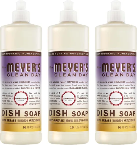 Miniatura 40 de Mrs. Meyer's - Detergente líquido para platos, aroma a pinos de Iowa, fórmula biodegradable, edición limitada, paquete de 3 unidades, 16 fl oz