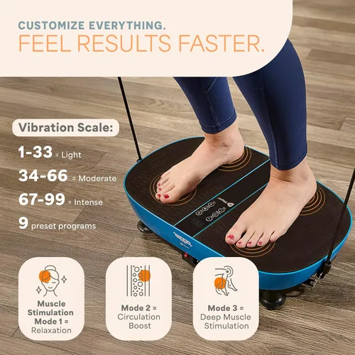 Miniatura 3 de Lifepro Vibration Plate Exercise Machine Models with EMS, LED or Auto Start Features — Oscillation Shake Board with Remote & Non-Slip Surface