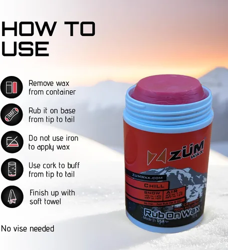 Miniatura 2 de ZUMWax Ski Snowboard Cerámica No Fluoro RUB ON Racing Wax