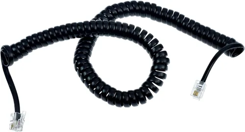 Miniatura 7 de RJ11 4P4C - Cable modular para teléfono, receptor, cable de bobina (7 pies, negro)