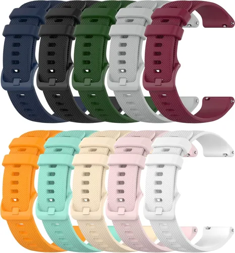 FitTurn Correa de silicona colorida de 0.787 pulgadas compatible con Michael Kors Access Gen 5 Lexington/Gen 4 MKGO/MKGO Gen 5E 1.693 in Smart