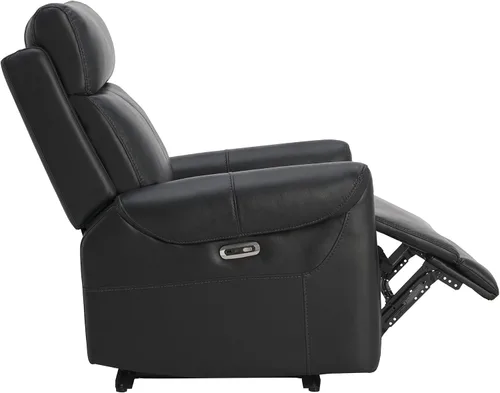 Miniatura 9 de KISLOT Silla reclinable de cuero para adultos, abrazador de pared, RV reclinable con puertos de carga USB, sofá reclinable de energía eléctrica