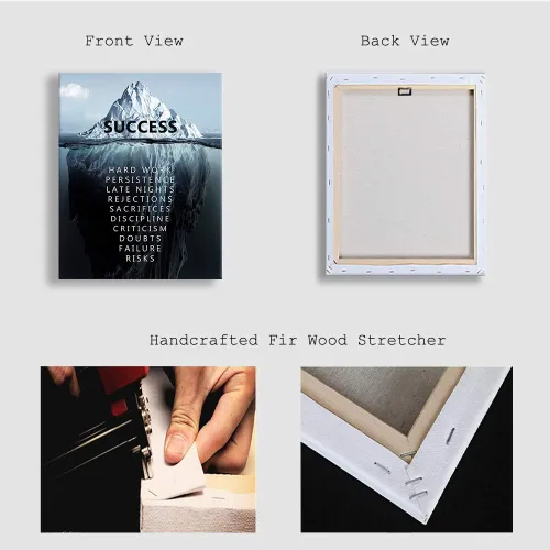 Miniatura 5 de Kas Home Arte inspirador de pared con citas motivacionales, decoración de pared para sala de estar, dormitorio, oficina, baño, lienzo impreso