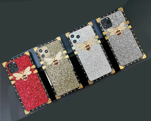 Miniatura 2 de Funda para Samsung Galaxy A21, diseño de lujo con purpurina y esquinas doradas, suave para hombres, mujeres y niñas, color rojo B-Rojo