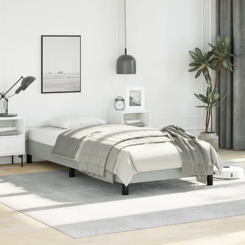 Miniatura 10 de vidaXL Marco de cama, marco de cama tapizado de plataforma, base de cama doble con soporte de listones de madera para dormitorio, gris oscuro