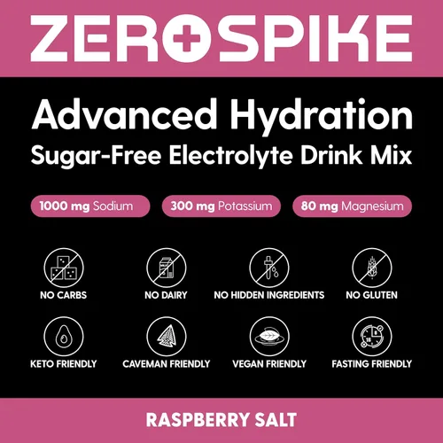 Miniatura 4 de Paquetes de polvo sin electrolitos de azúcar Mezcla de bebidas cetogénicas y sales de ayuno Suplementos: los nutrientes clave de hidratación que