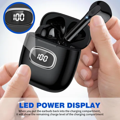 Miniatura 8 de Auriculares inalámbricos para Samsung S26 S25 Ultra S24 S23 Fe S22 Plus, 5.3 auriculares Bluetooth inalámbricos con micrófono estéreo para iPhone 17