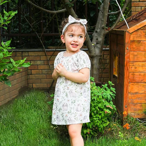 Miniatura 82 de pureborn Vestido de bebé niña 0-24 meses