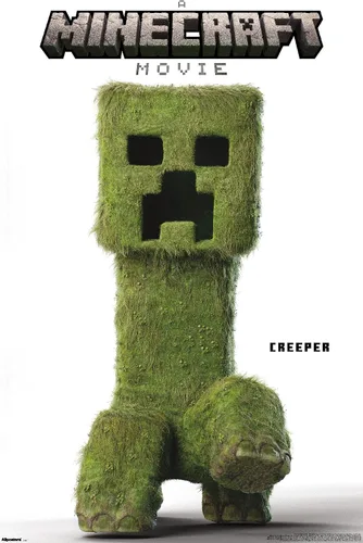 A Minecraft Movie - Póster de pared de la serie Creeper, 34 pulgadas de largo x 22.4 pulgadas de ancho, versión sin marco