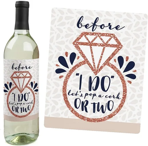 Miniatura 2 de Big Dot of Happiness Vino Before Vows - Decoración de bodega para despedida de soltera o despedida de soltera para mujeres y hombres, calcomanías