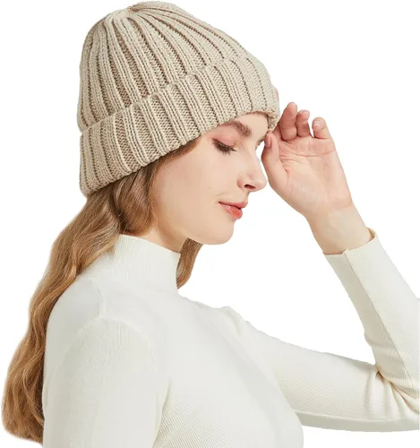 Miniatura 6 de NPQQUAN Gorro de punto de invierno cálido para mujer y hombre