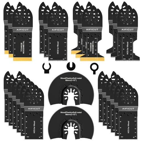 Miniatura 9 de AIFICUT 10 piezas de hoja de cuchillo de gancho para herramienta multifunción oscilante para tejas de alfombra, materiales blandos, accesorio
