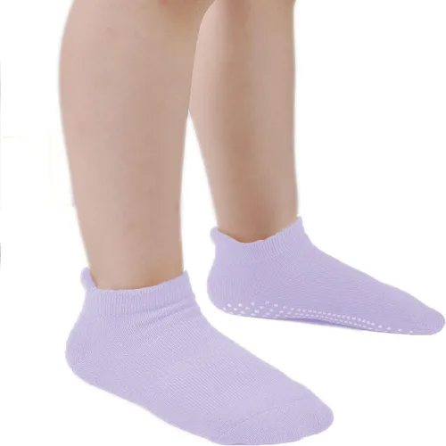 Miniatura 4 de EPEIUS Calcetines antideslizantes de algodón grueso con empuñaduras para niños y niñas, paquete de 612