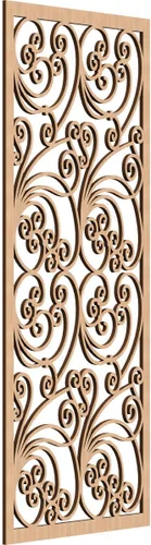 Miniatura 63 de 9 3/8"W x 24 3/8"H x 1/4"T Marilla Decorativos Paneles de Pared de Madera Calado, Abedul