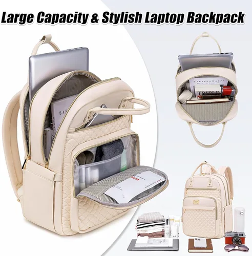 Miniatura 3 de Mochila Tealari para laptop para mujeres, mochila para laptop de 15.6 pulgadas para el trabajo, mochila de viaje impermeable, mochila universitaria