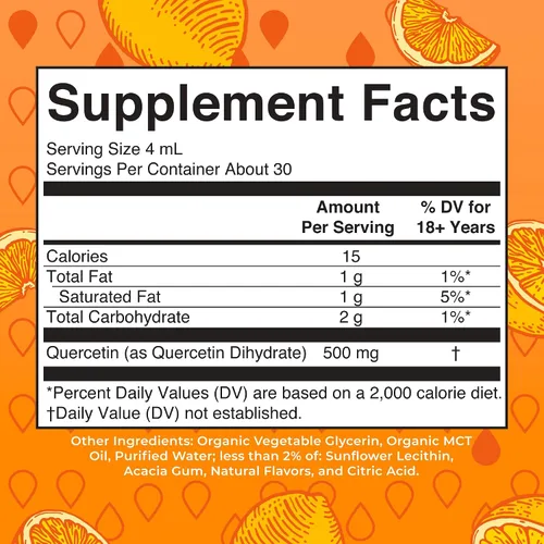 Miniatura 2 de MaryRuth Organics - Gotas líquidas de quercetina, sin azúcar, 500 mg para adultos de 18 años en adelante, salud cardiovascular para adultos