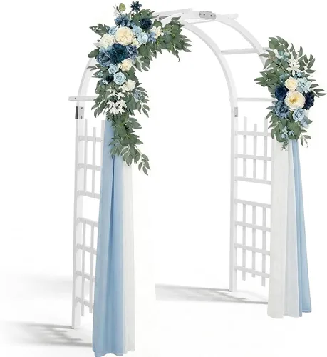 Miniatura 11 de Outvita - Arco de jardín de madera de 7 pies, arco de abeto, arco decorativo de soporte para enredaderas de rosas trepadoras, enrejado para Marrón