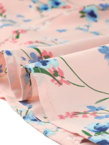 Miniatura 5 de Allegra K Vestido corto sin mangas con cuello redondo y cintura alta para mujer