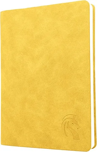 LeStallion Cuaderno Amarillo de 120GSM - Cuaderno A5 con líneas amarillas - 211 páginas numeradas con líneas | Tabla de contenidos | Tapa blanda |