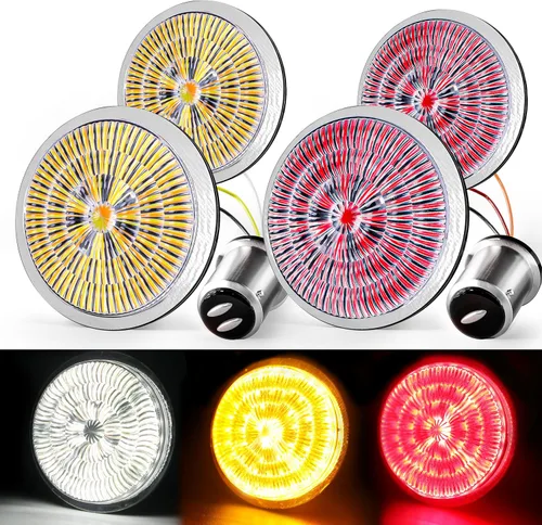 Kit de luces direccionales LED traseras 1157 delanteras 1156 de 2 pulgadas compatible con Dyna Sportster Softail Road Street Glide Road King Cruiser