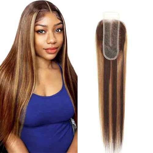 Miniatura 42 de Cierre de encaje transparente de 6 x 6 pulgadas, cierre de cabello humano real, 6 x 6 pulgadas, prearrancado con cabello de bebé, línea capilar