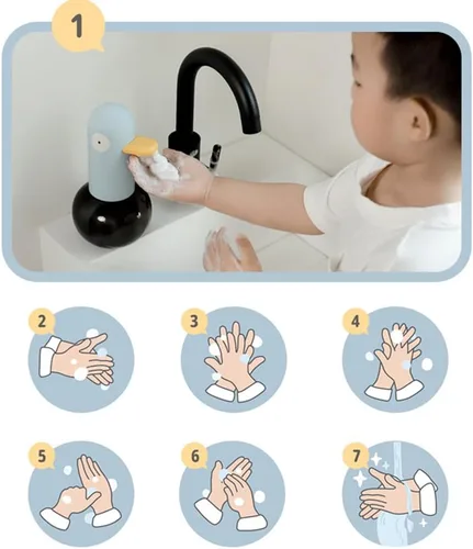 Miniatura 5 de Lindo dispensador de jabón – Dispensador automático de jabón de espuma de paloma para niños, baño, cocina, escuela, dispensadores de detergente