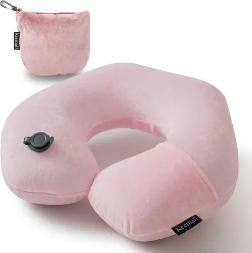 Miniatura 15 de Keemall Almohada de Cuello de Coche Inflable, Almohada de Reposacabezas de Coche Inflable Suave para Asiento de Conducción con Correa Ajustable