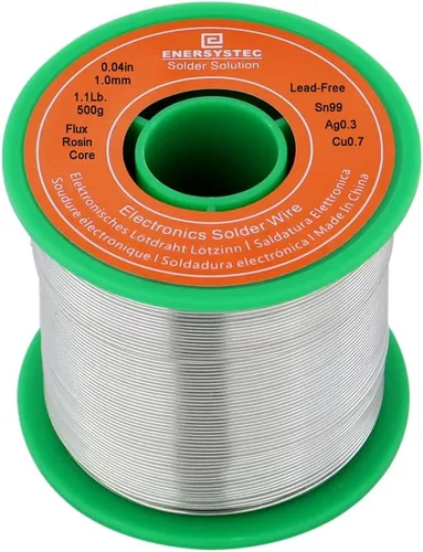 Alambre de soldadura sin plomo Núcleo de flujo de colofonia 1.1 libra Soldadura electrónica Actividad eléctrica Diámetro de soldadura 0.04 Calibre