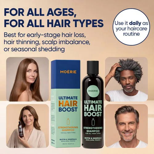 Miniatura 6 de Moerie Ultimate Hair Growth Shampoo - Para cabello más largo, grueso y lleno - Productos para el cabello voluminizadores veganos - Sin parabenos ni