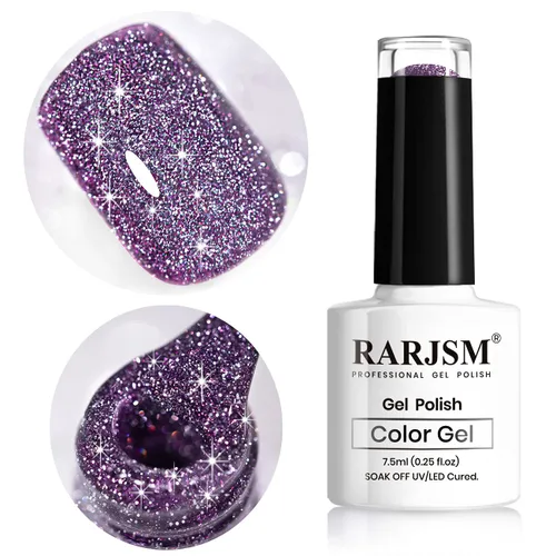 Miniatura 30 de RARJSM - Esmalte de uñas de gel con purpurina, de color verde oliva, brillante y brillante, para manicura DIY y salón de uñas, requiere secado
