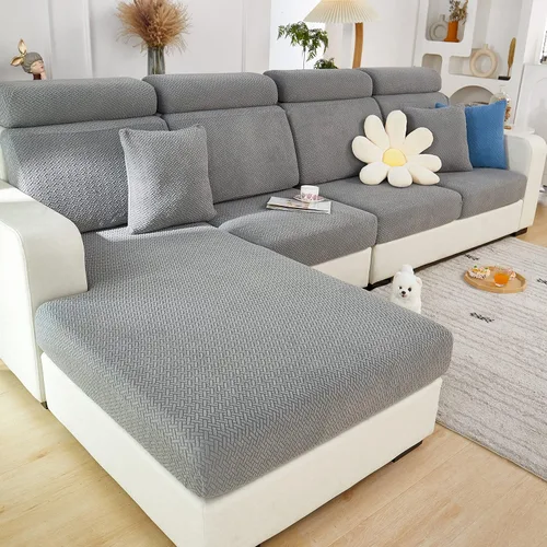 Miniatura 16 de ele ELEOPTION Fundas de cojín para respaldo de sofá, funda elástica en forma de L, funda seccional para sofá, protector de muebles, forro para sala