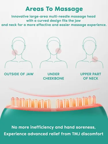 Miniatura 4 de SandoKare TMJ Relief Products Mandíbula, Masajeador de Alivio TMJ, Vibración y Calentamiento, Diseño Ergonómico Multi-Aguja Herramienta de Masaje