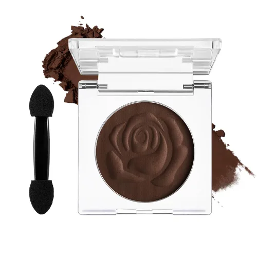 Miniatura 13 de DE'LANCI Sombra de ojos gris oscuro mate, paleta de sombra de ojos gris mate individual de larga duración maquillaje de ojos grises naturales