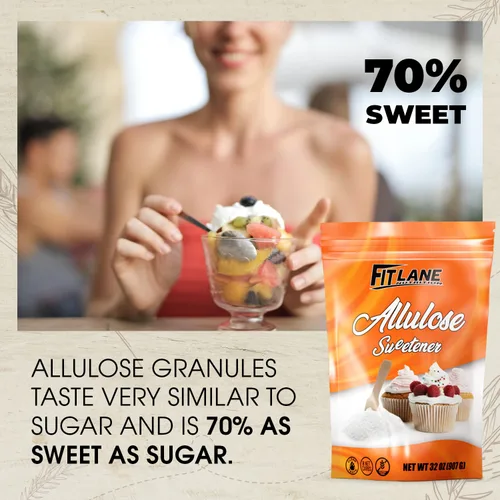 Miniatura 5 de Edulcorante de alulosa de 2 libras – Polvo puro bajo en calorías sin carbohidratos netos – Sustituto natural del azúcar cetogénico sin regusto