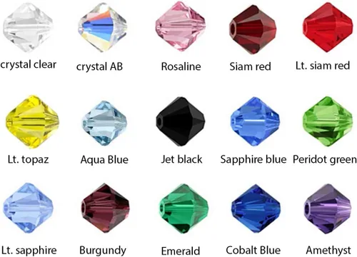 Miniatura 7 de 5 hebras checas de cristal bicono facetado de 0.236 in (0.24 pulgadas) cuentas sueltas espaciador a granel amatista púrpura (215-230 piezas)