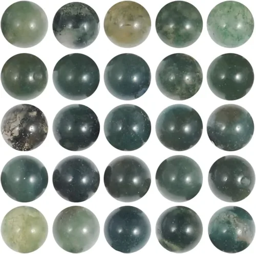 Miniatura 15 de Cuentas sueltas de ágata natural a rayas azules de 0.236 in Cuentas de piedra redondas para hacer pulseras joyería aprox. 62/pcs