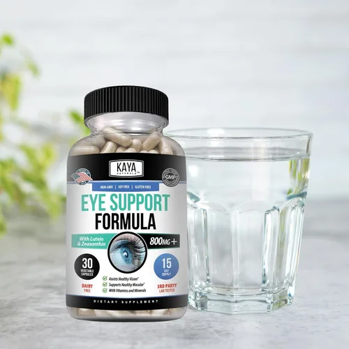 Miniatura 9 de Kaya Naturals Suplemento de salud ocular, luteína y zeaxantina, salud de la visión, apoyo a la fatiga ocular 800 mg Suplemento vitamínico 30 cápsulas