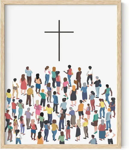 Miniatura 66 de Haus and Hues Pósteres religiosos de pared, la cruz de Jesucristo, carteles religiosos para niños, imágenes espirituales, imágenes religiosas