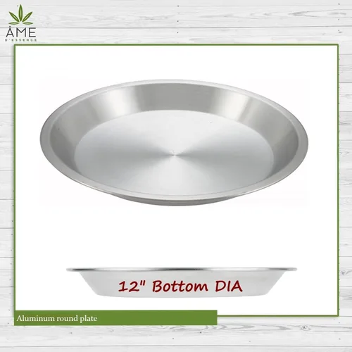 AME D'ESSENCE (1PC-12) Bandeja redonda de aluminio para tartas de grado comercial, tamaño 12 pulgadas x 0.039 in de grosor