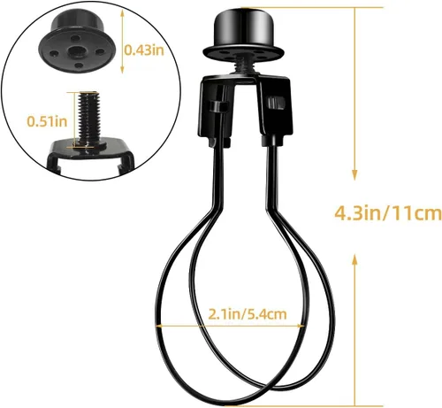 Miniatura 2 de Adaptador de pantalla de clip, adaptador de clip de bombilla de sombra, incluye niveladores de remate y pantalla, soporte de pantalla para bombillas