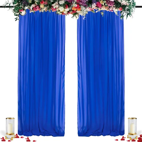 Miniatura 19 de DUOBAO Cortina de gasa naranja transparente de 10 pies, 2 paneles de 29 x 120 pulgadas, cortinas de tela de gasa para ceremonia de boda, cortinas