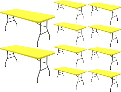 Miniatura 48 de Pack de 6 manteles de picnic elásticos ajustados para mesas rectangulares de 6 pies, impermeables, lavables, de spandex para patio, plegables