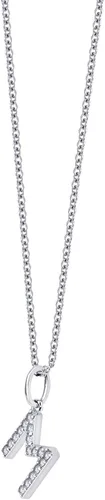 Miniatura 3 de Tienda Collection Platinum Plated Sterling Silver Infinite Elements Cubic Zirconia Initial Pendant Necklace, 18