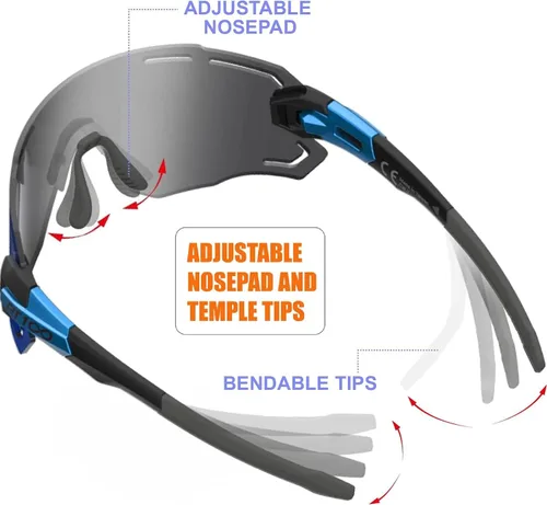 Miniatura 3 de Gafas de sol profesionales Ride Your Way, envolventes, sin marco, para ciclismo, para hombres y mujeres