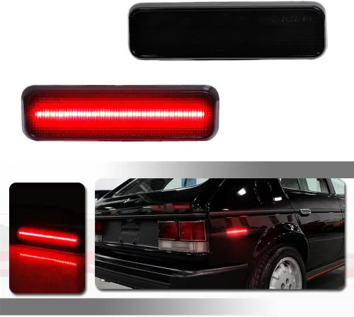 Miniatura 13 de Compatible con 1971-1993 Dodge RAM Charger D100 D150 D250 D350 Plymouth Pickup Truck Luces de Marcador Lateral del Parachoques Delantero Lente Lente