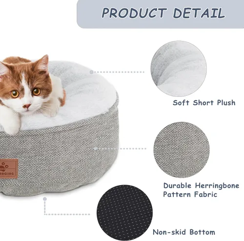 Miniatura 2 de WINDRACING Camas para gatos de interior, cama para gatitos, cama para perros de razas extra pequeñas, cama para cachorros, cómoda y duradera