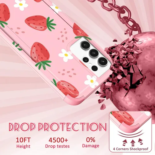 Miniatura 104 de Funda para Samsung Galaxy S22 - Funda de Teléfono para Mujeres Chicas Lindas Cubierta Diseño Único Estético Genial para Adolescentes Kawaii Fresa