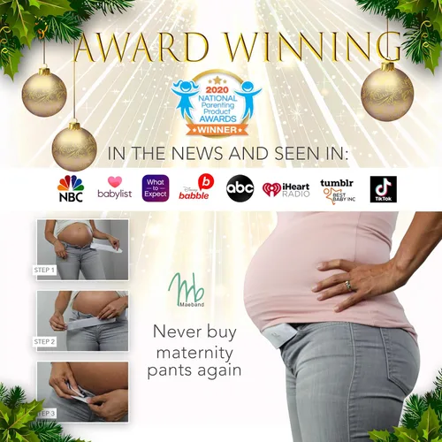 Miniatura 2 de Maeband faja de maternidad, cinturón de maternidad, extensor de cintura, ropa de embarazo, jeans de maternidad, L, Negro (Midnight black)